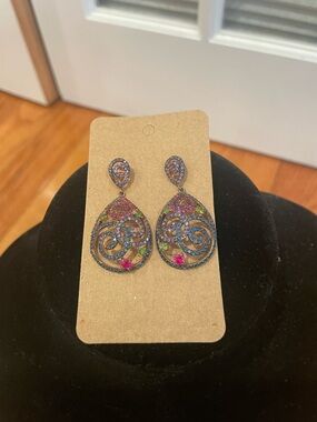 Multicolor Teardrop Dangle Earrings - Women Jewelry